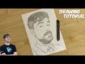 How To Draw MrBeast / Jimmy Donaldson / Drawing tutorial