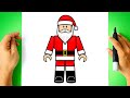 How to draw santa claus  roblox drawing