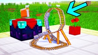 SMALLEST ROLLERCOASTER IN MINECRAFT (1x1x1 Command Block Creation)