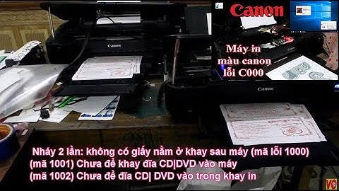 Bảng báo lỗi máy in màu canon ix6560 năm 2024