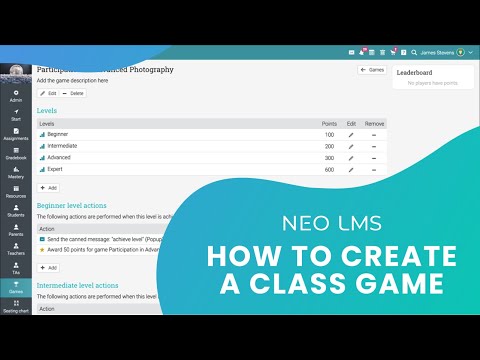 How to create a class game in NEO LMS