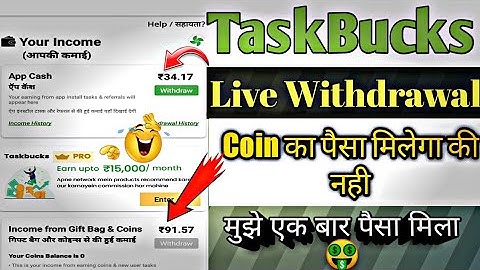 TaskBucks App Live Withdrawal 🤑Coin पैसा का कया होगा New Features