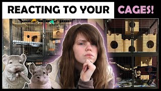 REACTING TO MY SUBSCRIBER'S CHINCHILLA CAGES! Someone has a CASTLE THEME!