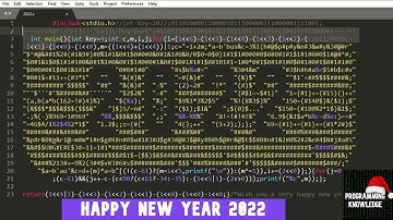 How programmer wish Happy New Year by Programming Knowledge || happy new year 2022