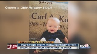 Howard County deputy's son named honorary officer