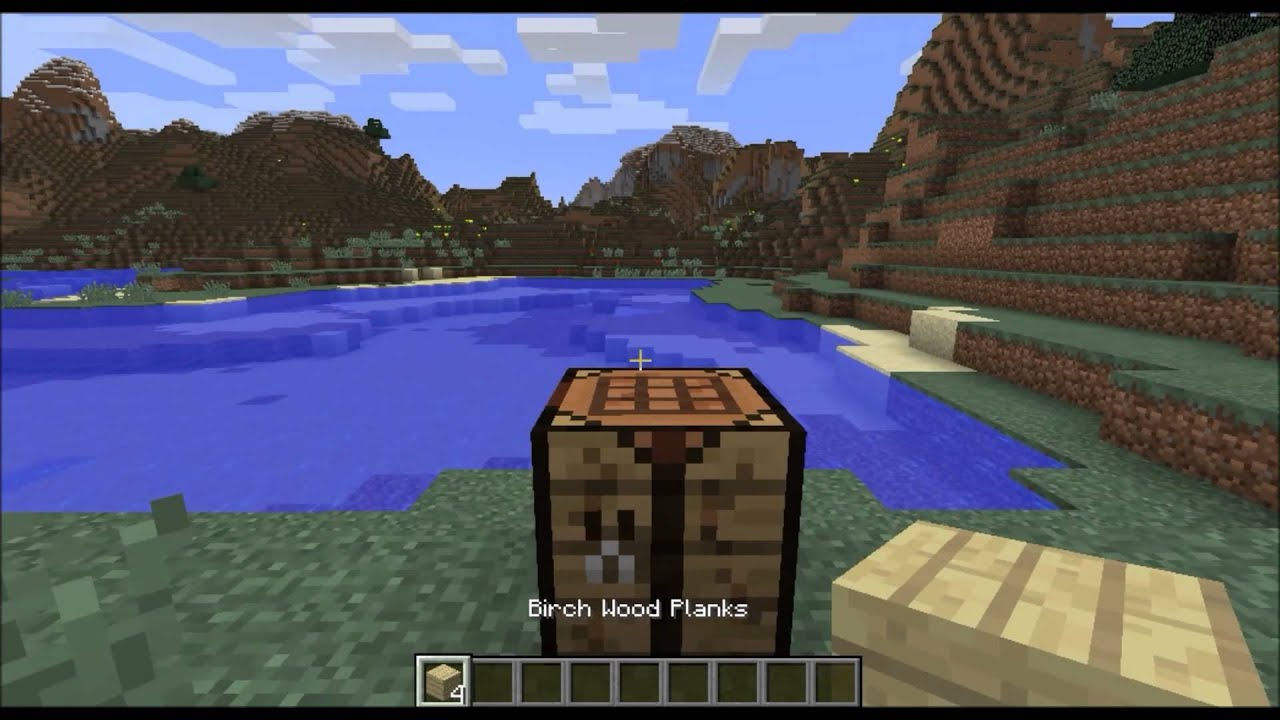 Minecraft How to make Birch Wood Planks YouTube