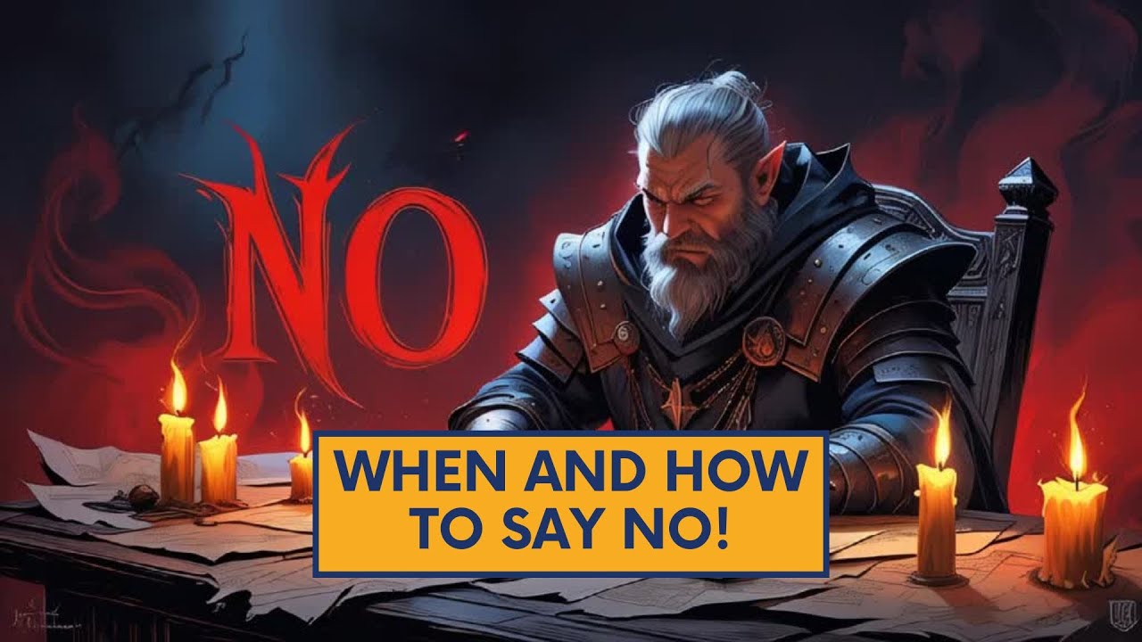 Master the Art of Saying NO to become a better DM - YouTube