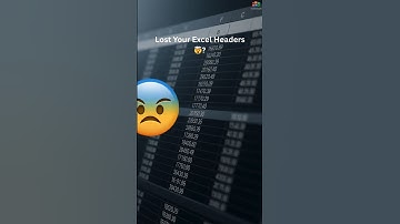 Excel Freeze Panes: Never Lose Your Headers Again! (Data Analysis Hacks)