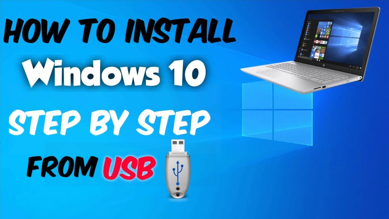 How to install windows 10 step by step From USB || windows 10 ko kese ...