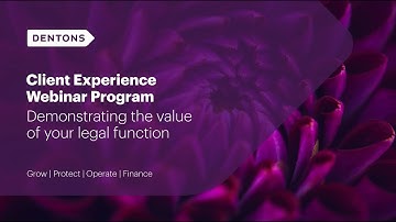 CX Webinar: Demonstrating the value of your legal function