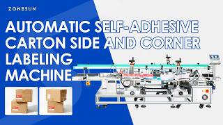 Zonesun Zs-Tb300T Automatic Carton Side Corner Labeling Machine Tamper-Evident Labeler