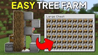 NEW BEST TREE FARM 1.21! Minecraft Tutorial in 60 Sec!