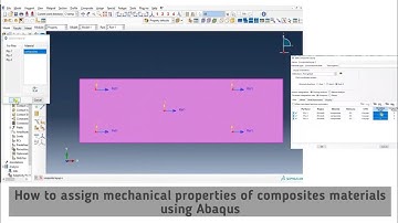 How to assign mechanical properties of composites materials using #abaqus
