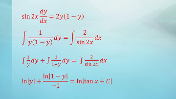 STPM Mathematics T, Differential Equations ( 4 ) sin 2x( dy/dx)=2y(1-y)