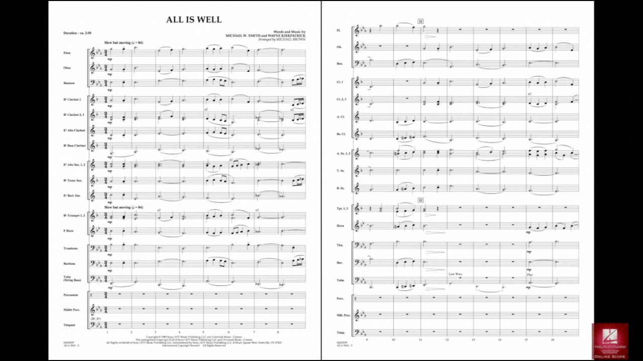 すべて上手くいく All Is Well 吹奏楽の楽譜販売はミュージックエイト