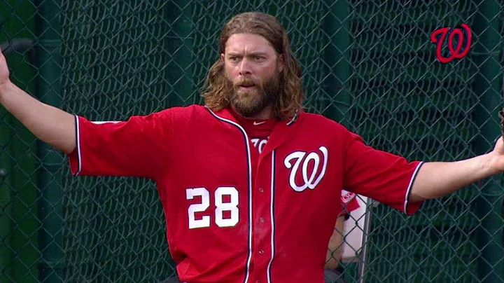 MIN@WSH: Dozier rips double, ball gets stuck in wall