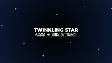 Twinkling stars at night CSS Background Animation