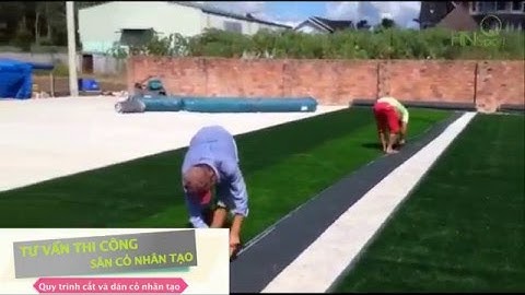 Quy trình cắt và dán cỏ nhân tạo trong thi công sân bóng [HN Sport]
