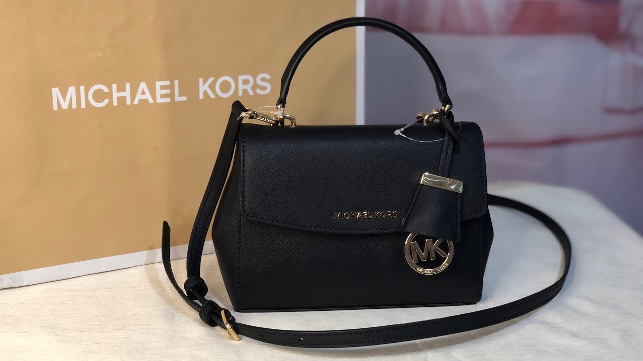 Michael Kors Ava XS Crossbody  Black leather handbags, Brown leather  crossbody bag, Purses crossbody