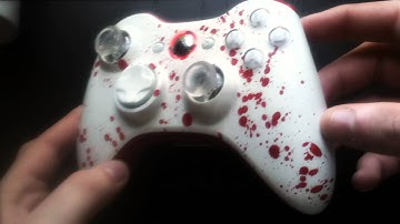 Custom Painted Xbox 360 Controller with Blood Splatter