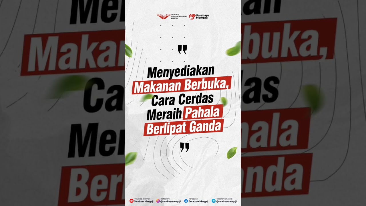 ⁣MENYEDIAKAN MAKANAN BERBUKA, CARA CERDAS MERAIH PAHALA BERLIPAT GANDA