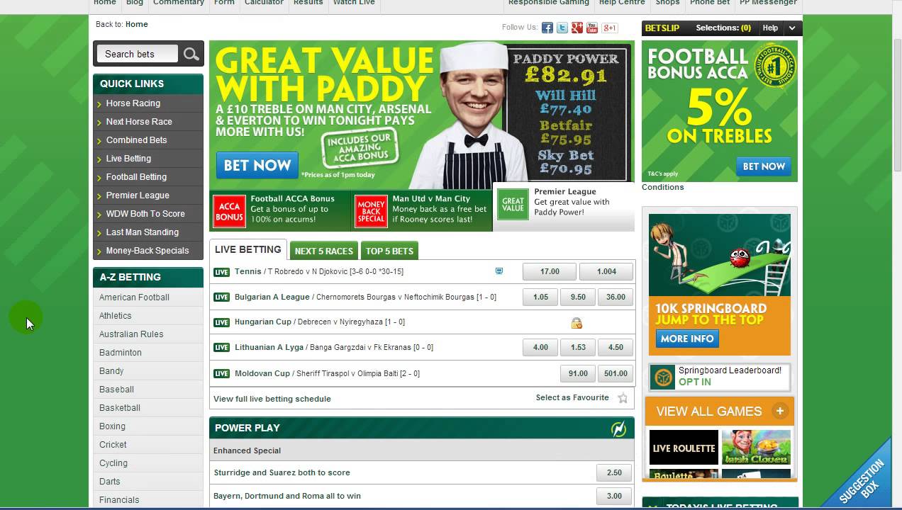 Paddy Power Sportsbook Review £20 Free Bet OGR YouTube