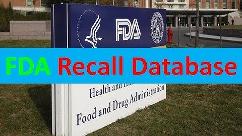 FDA Recalls Database