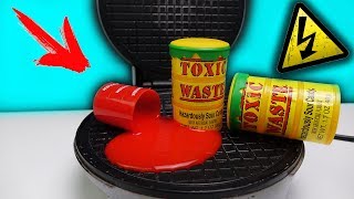 ЧТО ЕСЛИ ПРИГОТОВИТЬ ВАФЛИ из TOXIC WASTE конфет  - САМЫЕ КИСЛЫЕ в МИРЕ !!!