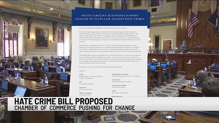 Group of SC businesses urge lawmakers to pass hate crimes legislation in 2021