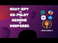 Who Reigns Supreme? Chat GPT vs Copilot vs Deepseek.ai vs Gemini- The Battle Begins