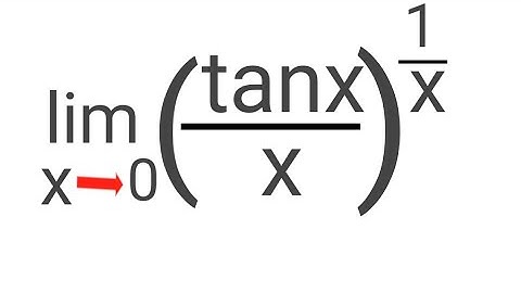 HOW to solve //limx→0 ( tanx x ) 1⁄xL