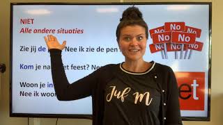 NT2 ontkenning ❌ Niet? Geen? Juf M vertelt de regels hier! #negation #learndutch