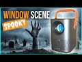 How I Set up an Easy Halloween Projector Window Display!