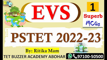 EVS For PSTET 2022-23 | Day-01 | PSTET EVS Most Expected Questions | PSTET Paper 1 EVS Preparation