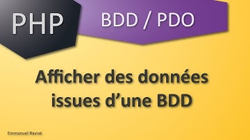 005 - PDO - Afficher des données issues d