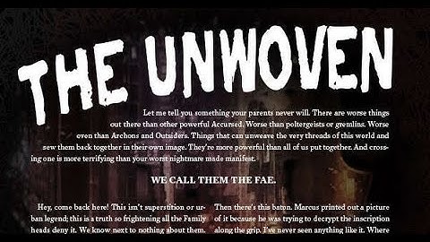 The Onyx Path News - The Unwoven