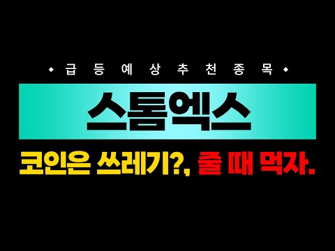 스톰엑스, 코인 쓰레기라고 누가그래?