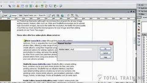 Dreamweaver 8: How to Create jump Links