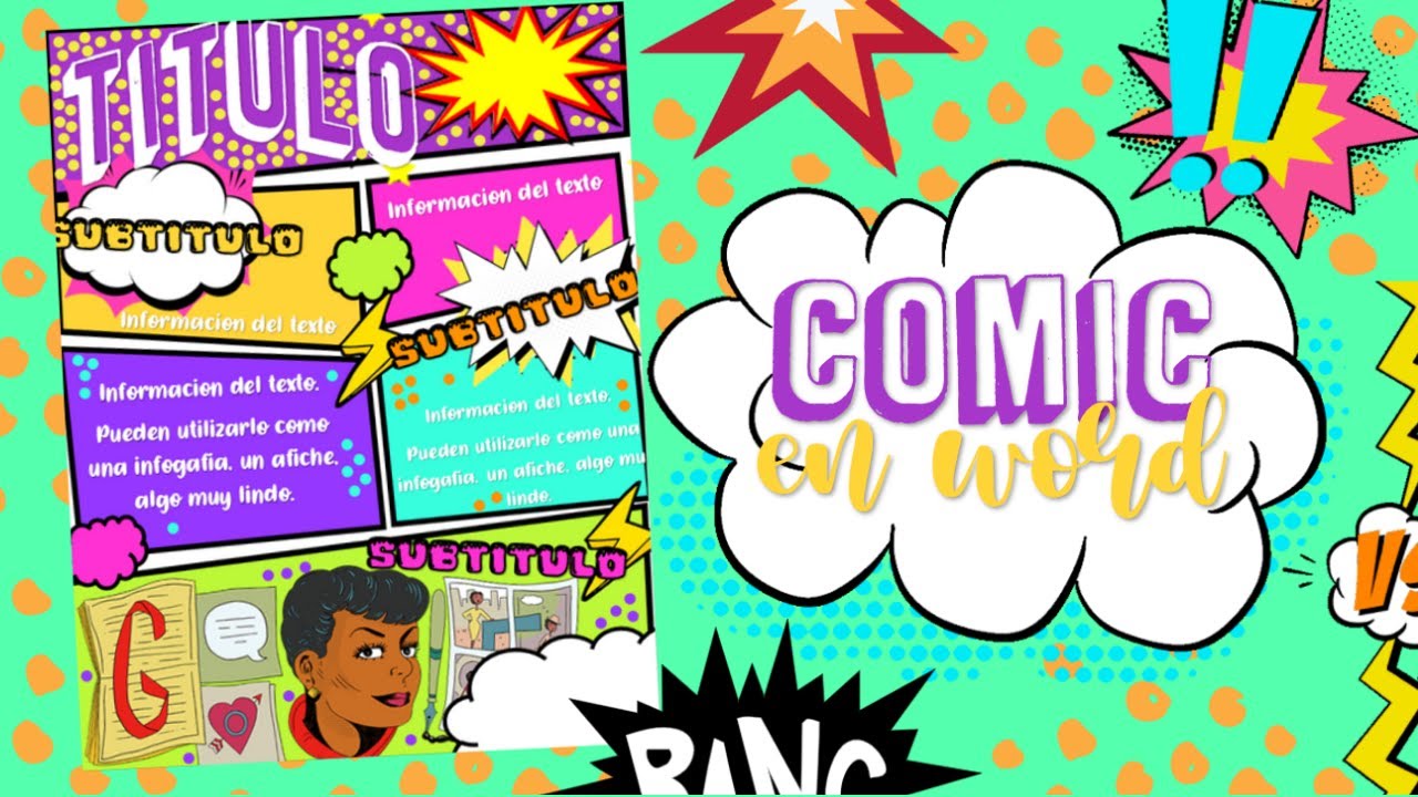 Haz un Cómic en Word//Apuntes Bonitos en Word // Fernanda 🌺 #