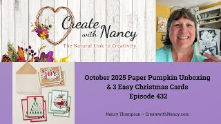 October 2025 Paper Pumpkin Unboxing & 3 Easy Christmas Cards with Flocking - Episode 432