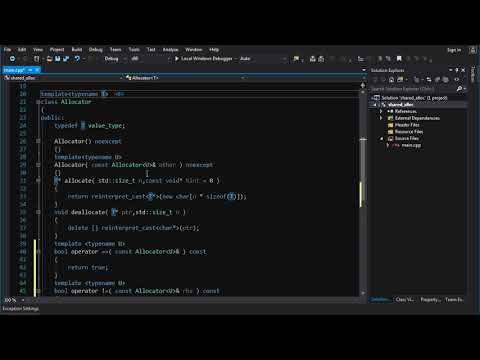 Advanced C++ Programming Tutorial 6.2 Solution [Allocator]