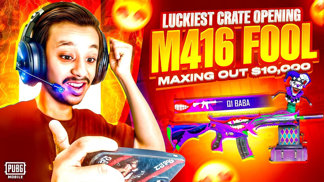 10000UC Crate Opening Gone Wrong 😭 + M4 Fool Maxed Out 😍❤️ | Pubg Mobile | Q1 BABA