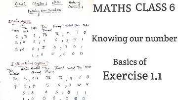Class 6 Maths chapter 1 | NCERT |  Part 1| Basic  concept |