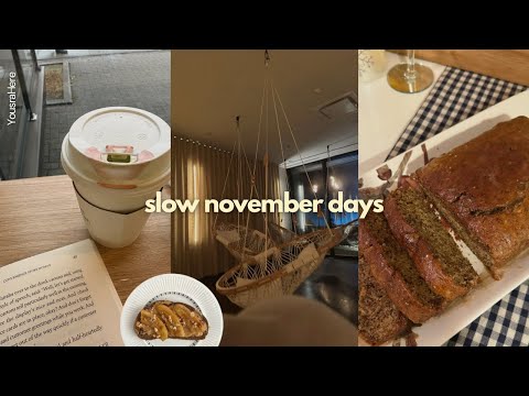 Slow November Vlog | Baking Earl Grey Banana Bread & Peanut Butter Cookies | Homebody Vlog