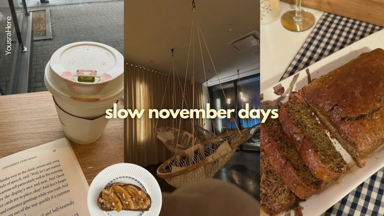 slow november vlog | baking earl grey banana bread & peanut butter cookies | homebody vlog