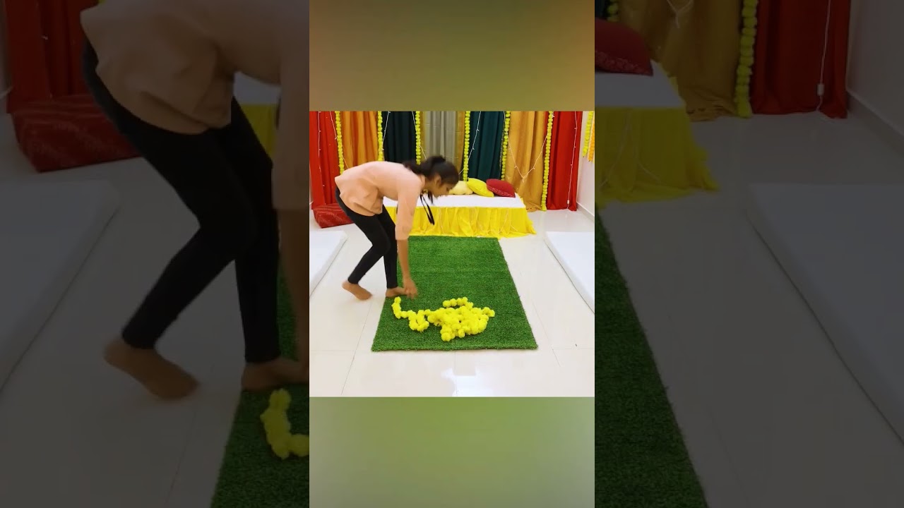 DIY Haldi Function Stage Decoration 💕 #shortsvideo #love #viral #diy #decor