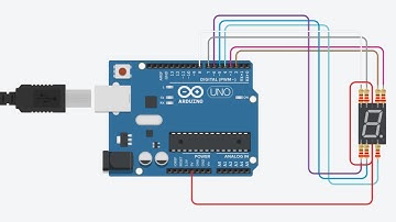 how I use 7 segment display with arduino (common anode) (in tinkercad)