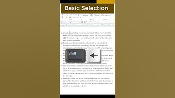 Basic Selection with Shift+Arrow keys #viral