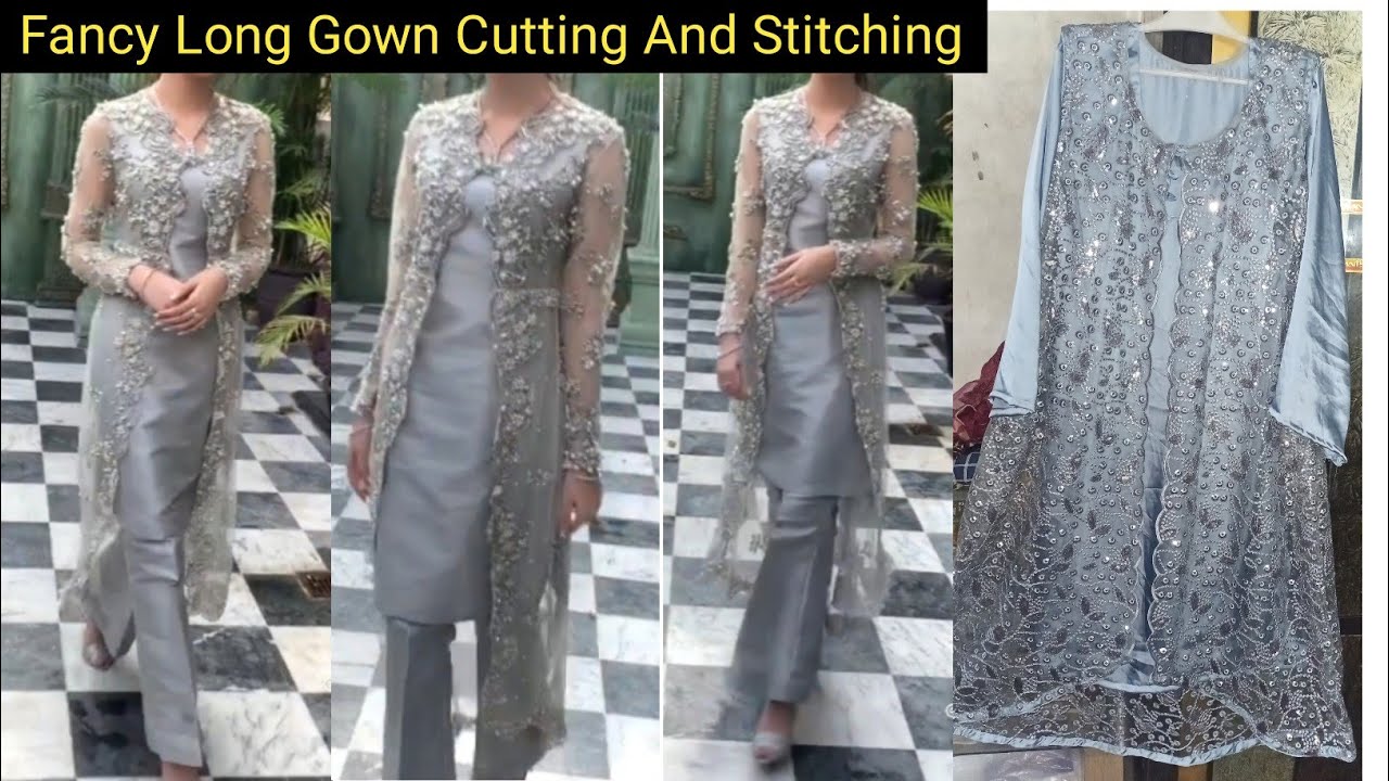 Party Wear Long Gown Cutting And Stitching 2024 | centrumpodlog.com