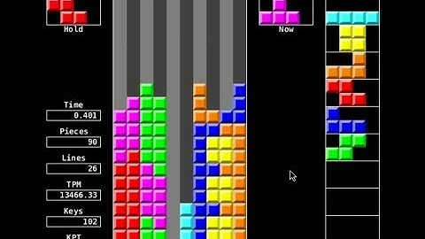 40L 0.466 eRR0Rq Tetris Sprint Bot: 40 lines in a half second